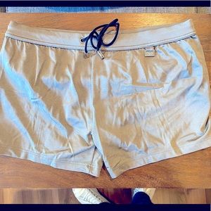 Mens D&G Dolce and Gabbana short swim trunks in silver size M